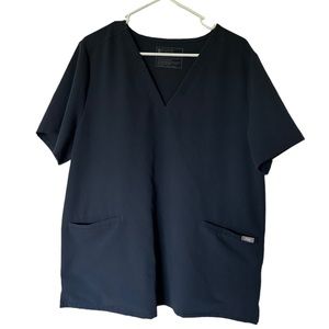Figs Navy Blue Scrub Top 2 Pockets size XXL